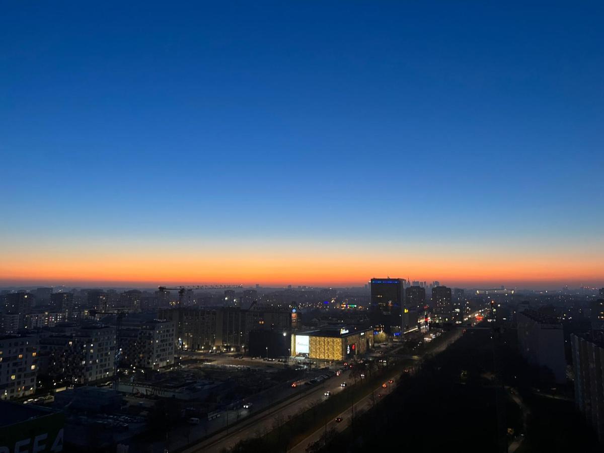 Apartament Skyscrapper Z Widokiem Na Panorame Warszawy Varšava Exteriér fotografie